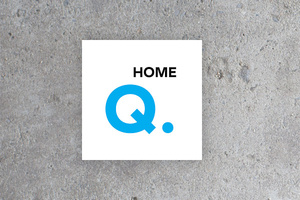 Logo von Q.MMAND Home blau auf weiß