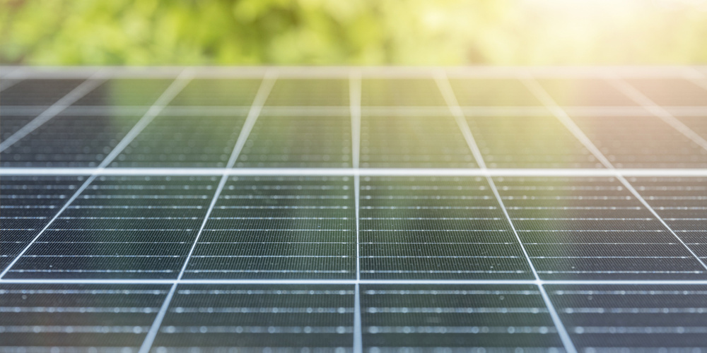 Solarmodule im Sonnenlicht 